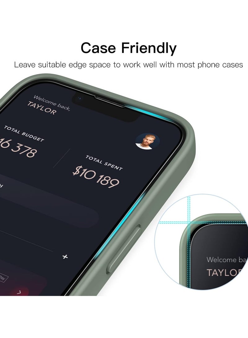 ARMOR Screen Protector for Apple iPhone 13 / Apple iPhone 13 Pro , Black Edge Tempered Glass Film Clear - Image 4